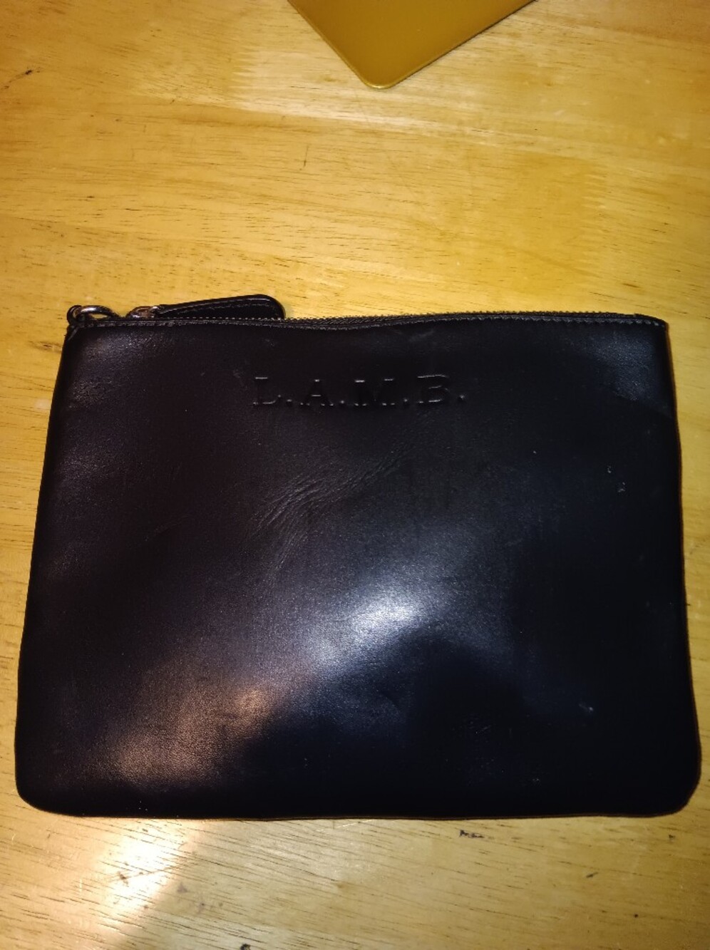 L.A.M.B. Vintage Leather Zippy Pouch